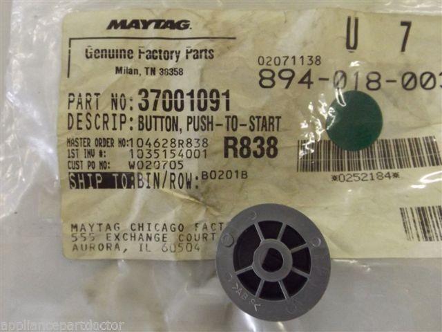 Maytag Dryer 37001091 Button, Push-to-start (slvr) NEW IN BOX Maytag Dryer 37001091 Button, Push-to-start (slvr) NEW IN BOX